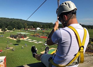 Adrenalin in the rope park - you can anchor directly at it