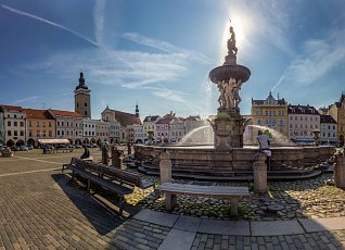 The largest Baroque fountain in Bohemia - Budweis